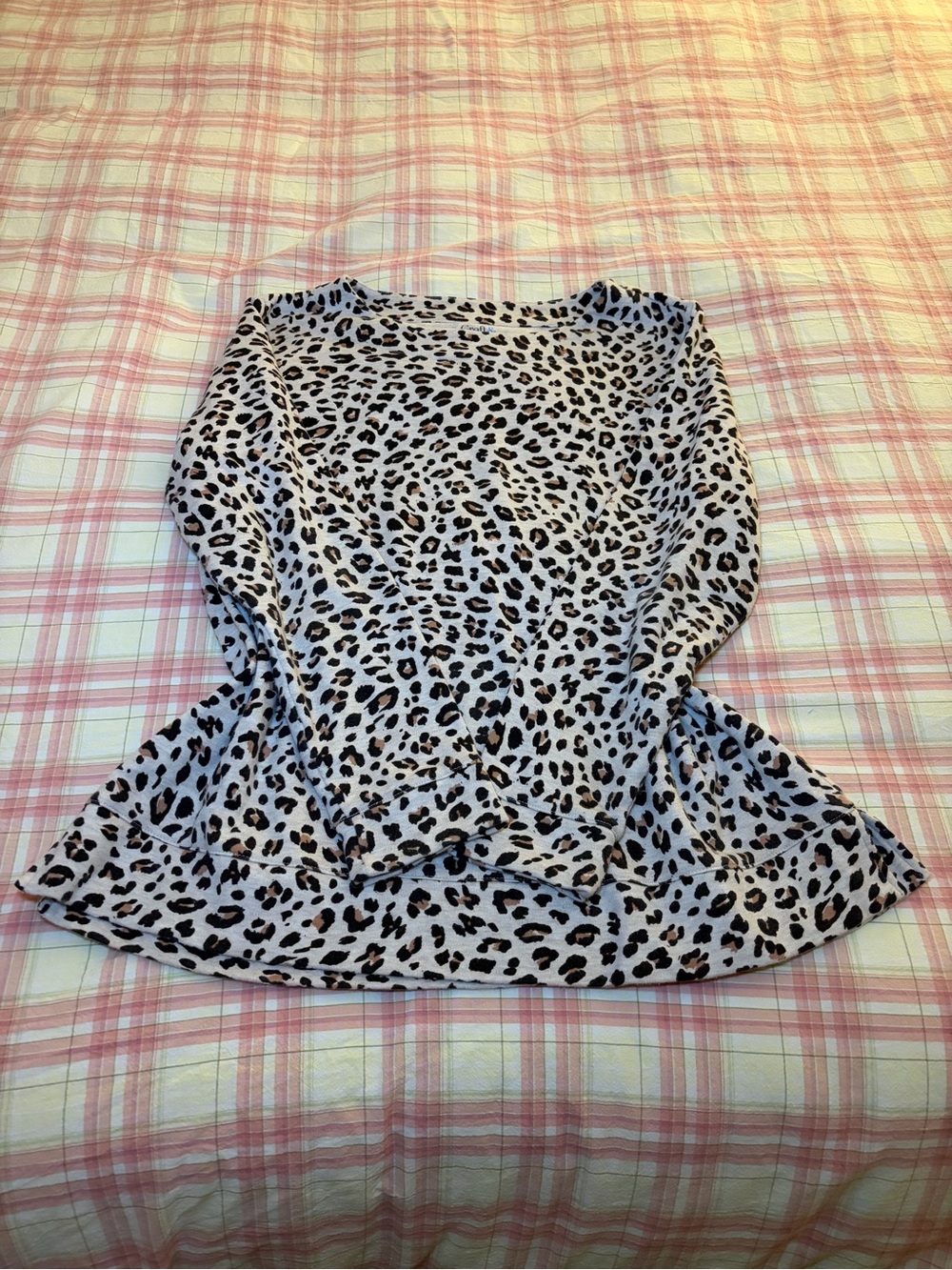 Croft & Barrow Leopard Print Extra Soft Long Sleeve